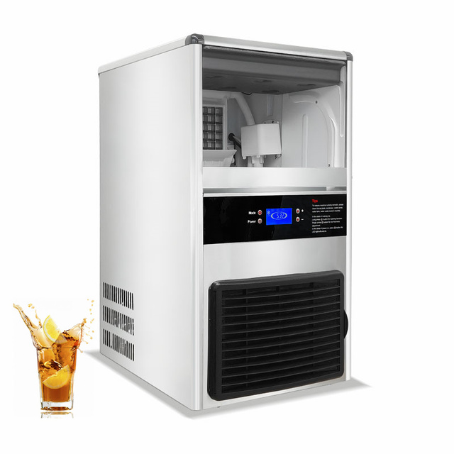 Freestanding Ice Maker Machine Commercial Restaurant Bar Cold Drink 30kg/24h 110/220V Portable Ice Cube Maker