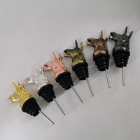 Accessoire à vin fantaisie en forme d'animal pour fêtes et bar à domicile, aérateur verseur de vin licorne doré, cadeau amusant pour hommes et femmes