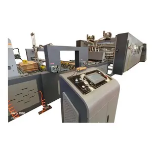 Máquina de flejado de carpeta de troquelado de ranurado de impresión automática corrugada de alta calidad