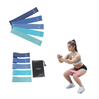 Ensemble de bandes de boucle de fitness avec logo personnalisé en gros créez vos propres bandes d'exercice de résistance au latex naturel bandes élastiques à logo pour l'entraînement