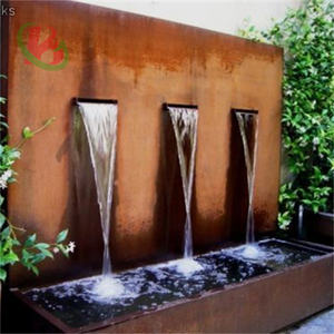 Petite fontaine <span class=keywords><strong>de</strong></span> <span class=keywords><strong>jardin</strong></span> extérieure moderne Cascade artificielle <span class=keywords><strong>en</strong></span> acier corten <span class=keywords><strong>en</strong></span> métal Sculpture extérieure durable - Product Image 3