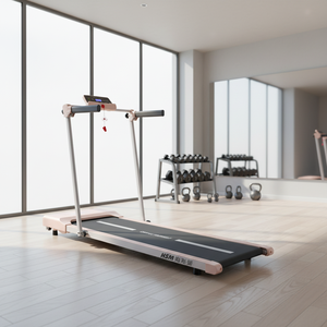 Cinta de correr aeróbica plegable eléctrica rosa para el hogar HSM, máquina para caminar interior ultrasilenciosa para niñas, hecha de material ABS duradero - Product Image 1