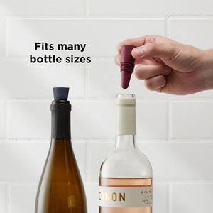Tapones para Botellas W6121, Juego de 4 Tapones Multicolor para Vino, Conservan la Frescura, Elegantes y Duraderos, Regalos para Fiestas - Product Image 4