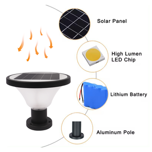 OEM <span class=keywords><strong>Solar</strong></span> Pilar Luces Paisaje Césped Jardín Decorativo Exterior Impermeable Patrón Linterna Alta potencia Hermosa - Product Image 6