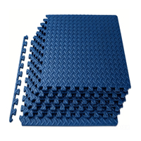Marineblaue Garage-Gym EVA-Matte Hochdichte Langlebige Anpassbare Farbe Anpassbare Größe Ineinandergreifende Puzzlematten Fitnessboden