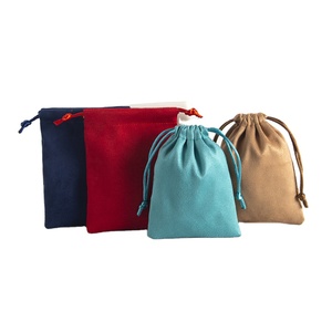 Bolsitas de Regalo de Terciopelo Pequeñas con Cordón, Bolsitas de Tela de Terciopelo con Cordón de 4.0x4.8 Pulgadas para Joyería - Product Image 1