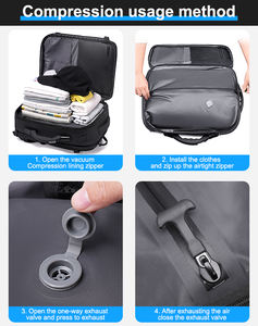 男性用大容量60Lエアバッグ真空バックパックUSB防水スタイリッシュな旅行バッグビジネス旅行用新しい荷物重力ハンドル - Product Image 6