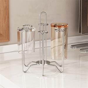 Estante de Almacenamiento y Drenaje de Acero Inoxidable 304 Moderno y Pulido para Montar en la Pared, Soporte para Tazas de Café y Té para Cocina o Mesa - Product Image 4