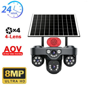 Fosvision Eseecloud 8MP4レンズ AOV 4G IPカメラ HD屋外<span class=keywords><strong>CCTV</strong></span>ナイトビジョン 双方向PTZモバイル追跡 ソーラークラウドカメラ - Product Image 1