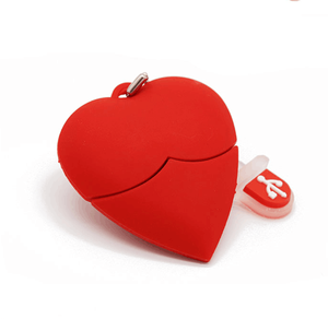 Kırmızı kalp Usb Flash sürücü 32gb sopa Usb Flash sürücü yumuşak kalp sürücü PVC kılıf 16GB Flash <span class=keywords><strong>Disk</strong></span> 2.0 8G özel Usb sopa - Product Image 3
