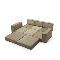 Hochdichtes, wandelbares modulares Sofa-Set im modernen Stil, Stoffsofa-Bett, anpassbare Farbe, für Villa und Einkaufszentrum geeignet