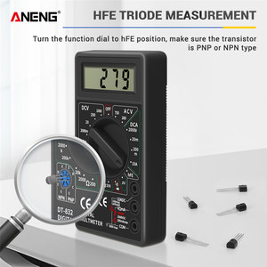 Multimètre numérique professionnel DT832, voltmètre LCD, ampèremètre, testeur d'ohms, compteur de tension AC - Product Image 5