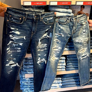 <span class=keywords><strong>Jeans</strong></span> da <span class=keywords><strong>Uomo</strong></span> in Cotone di Alta Qualità, Asciugatura Rapida, Nuovo Design, Personalizzati, Effetto Stone Washed, Taglie Forti, Elasticizzati, Strappati, <span class=keywords><strong>Skinny</strong></span>, in Denim - Product Image 3