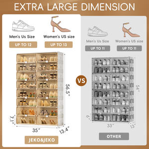 Jeko&Jeko 32 paires de rangements à chaussures <span class=keywords><strong>Adidas</strong></span> blancs, montage sans outil, pour la maison, le jardin, le garage, l'entrée - Product Image 3