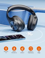 Casque sans fil ANC 2026 Bluetooth 5.3 Stéréo HIFI Supra-auriculaire avec réduction de bruit et micro pour Gaming et Sport