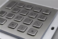 Clavier numérique en métal d'acier inoxydable de 4x4 IP65 avec la couverture imperméable de silicone pour le kiosque extérieu