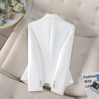 Femme rouge mince costume veste affaires Blazer avec bouton décoration haut sens mode tempérament grande taille Option disponible