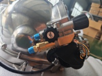 Ensemble de bloc latéral en laiton SEAM CDH avec valve unidirectionnelle et alimentation en gaz réglable pour casques de plongée commerciaux
