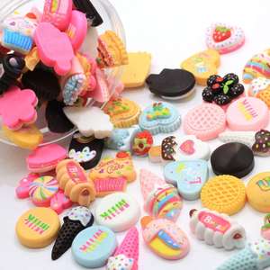 Multi disegni carino dolce cibo piatto in resina Cabochon torta biscotti ciambelle caramelle abbellimenti per Scrapbooking bambole - Product Image 3