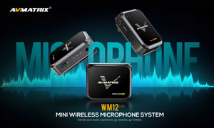 AVMATRIX 2.4G 무선 라발리어 마이크로폰 Vlog |   자동 페어링 TX RX 세트 |   3.5mm 출력 디지털 오디오 마이크 15시간 배터리 TFT LCD - Product Image 2