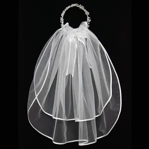 F7245 Свадебная повязка на голову с цветочным принтом для невесты, аксессуары для волос, Хрустальный головной убор для детей