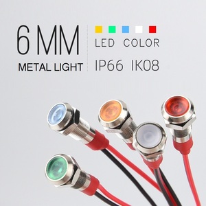 Indicador de panel LED impermeable de 6mm con cable de plomo Construcción de metal duradera - Product Image 2