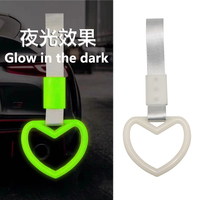 Anneau Tsurikawa en forme de cœur JDM Drift Charm Strap, accessoire d'intérieur automobile, avertissement pour les poignées de train et de bus, pour voiture, populaire, en ABS