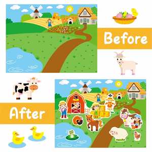 Libro de Actividades con Pegatinas de Animales de Granja para Niños y Niñas, Mi Primera Granja, para Niños Pequeños - Product Image 2