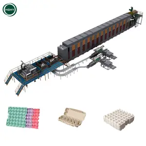 Automatic Manufacturing Egg Tray Dish And Boxes Machine Making Production Line Food Eggs Trays Machine With Different Mould