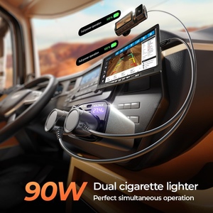 LISEN, recién llegado, adaptador divisor de encendedor de cigarrillos dual con cargador de coche retráctil de 90W <span class=keywords><strong>para</strong></span> iPhone, Samsung, <span class=keywords><strong>iPad</strong></span>, <span class=keywords><strong>AirPods</strong></span> - Product Image 2