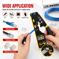 Pince à sertir multifonctionnelle portable en acier pour câbles réseau 6P 8P Cat5e Cat6 Cat7 RJ45, connecteurs modulaires électriques chromés