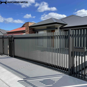 Pannelli Frangivista in Metallo Verniciato a Polvere, Recinzione con Lame Verticali 3D in Alluminio per Esterni, Kit Cancello Scorrevole - Product Image 1