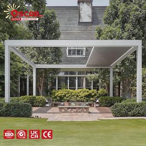Abri solaire rétractable imperméable pour l'extérieur, pour patio, jardin, cour, pergola à toit <span class=keywords><strong>coulissant</strong></span>, gazebo, pergola rétractable - Product Image 1