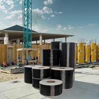 Tela de Fibra de Carbono 100% para Refuerzo de Concreto, Rollo de Tejido Plano 12K, Material de Refuerzo de Alta Resistencia para Construcción