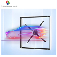 Proyector LED Holográfico 3D para Publicidad en Interiores, Control Inalámbrico/Aplicación, Brillo Personalizable 2500cd/m, 52cm
