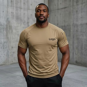 Wholesale Custom Men Sweat Absorbent UV Protection Quick Dry Running Spandex Durable Microfiber Mesh Lightweight Sports <b>Tshirt</b> - Product Image 1