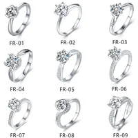 卸売高品質18KゴールドAU750ラボダイヤモンドD-FL-3EXラウンドカットモアッサナイト女性リングファッションクラシック結婚指輪ジュエリー