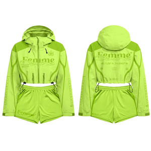 Lightweight Breathable Water Resistant Zipper Eco-Friendly Quick Dry Women's Windbreaker Shorts <b>Set</b> Outdoor - Product Image 5