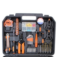Kit d'outils manuels OEM professionnel 59 pièces, perceuse sans fil 21V, pistolet à colle chaude, lames en acier au carbone, pour usage domestique