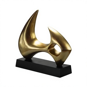 Aluminium Handmade <b>Gold</b> Finished Abstract Figurines & Sculptures for Office Desktop Sculpture Decorative Table <b>Statue</b> - Product Image 1