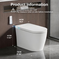En gros WC intelligent monobloc en céramique avec bidet intégré, chasse d'eau automatique, siège chauffant et télécommande pour la maison et les salles de bain d'hôtel