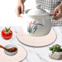 Sous-plats ronds modernes en silicone, deux tailles, antidérapants, pour cuisine/salle à manger, maison