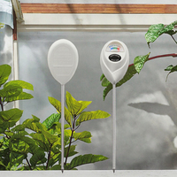 JINDONG Testeur d'humidité du sol de couleur blanche sans piles, profondeur 10 cm, garantie 1 an pour plantes d'intérieur, matériau ABS