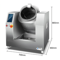 Machine à faire sauter automatique commerciale en acier inoxydable, cuisinière wok électrique 5 kW pour cuisine de restaurant
