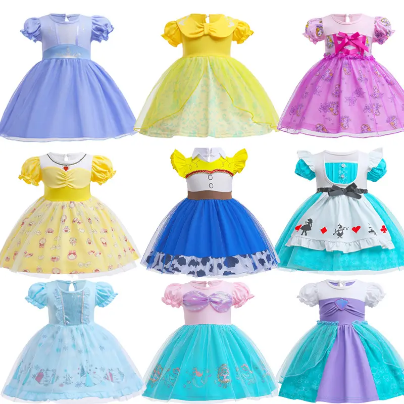 Geburtstags feier Prinzessin Kleid Kleinkind Mädchen Alice Anime Jasmin Alice Charakter Pretend Kleid Halloween Party Kostüm