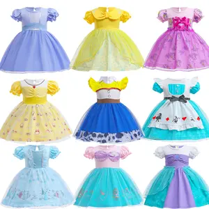 Birthday Party Princess Dress Toddler Girl Alice Anime jasmine Alice Character Pretend Dress Halloween Party Costume