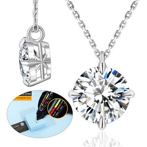 Envío Gratis, Lujoso Collar con Colgante de Moissanita de 2.0 Quilates para Mujer, Plata 925 Auténtica, Diamante de Laboratorio GRA VVS, Joyería de Compromiso, Regalos - Product Image 1