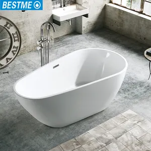 Luxury oval design Deep Soaking Bathroom Hotel Standalone Shower Adults Soaking spa tub Freestanding Acrylic bathtub