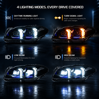 Feux avant à LED pour BMW F10 Série 5 2011-2017, design Fang, feux de jour DRL, clignotants dynamiques, projecteur de phare
