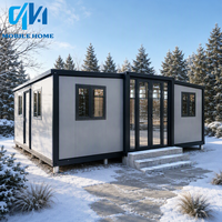 Maison conteneur préfabriquée de 20 pieds, 2 chambres, prête à être expédiée, maison portable pliable avec salon, design moderne